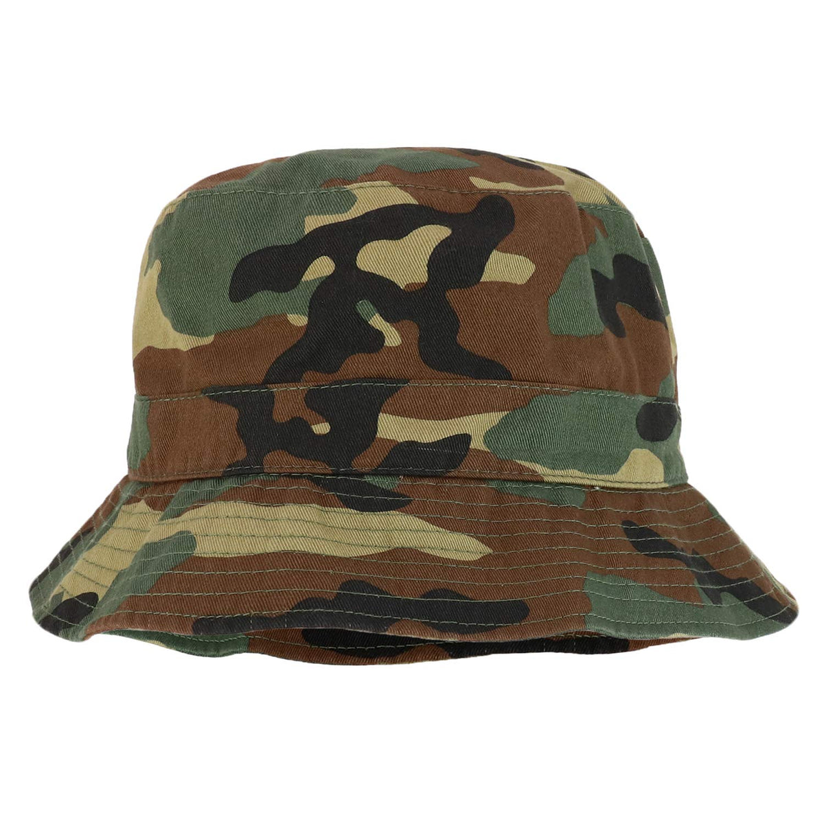 Armycrew Soft Cotton Fisherman Polo Bucket Hat - Woodland - S-M