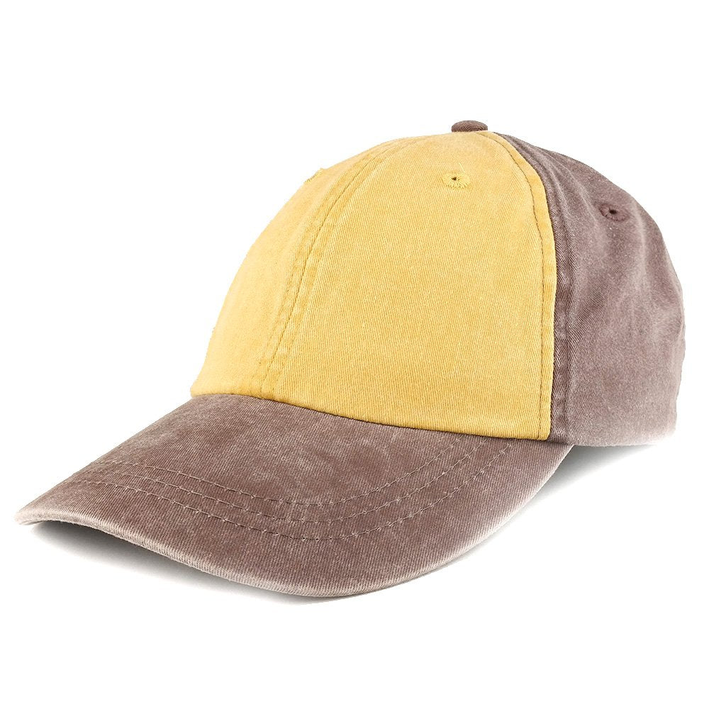 Armycrew Two Tone Washed Pigment Baseball Dyed Unstructured Cap