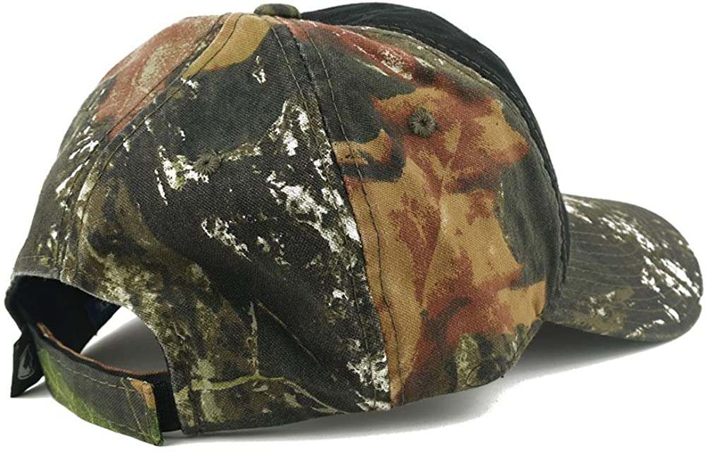 US American Flag Patch Mossy Oak Realtree Camo Adjustable Cap - Black