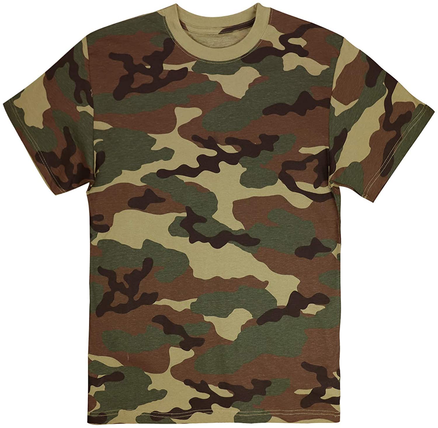 Rapid Dominance Slim Fit G.I. Military Classic Short Sleeve T-shirts - Woodland Camo XX-Large