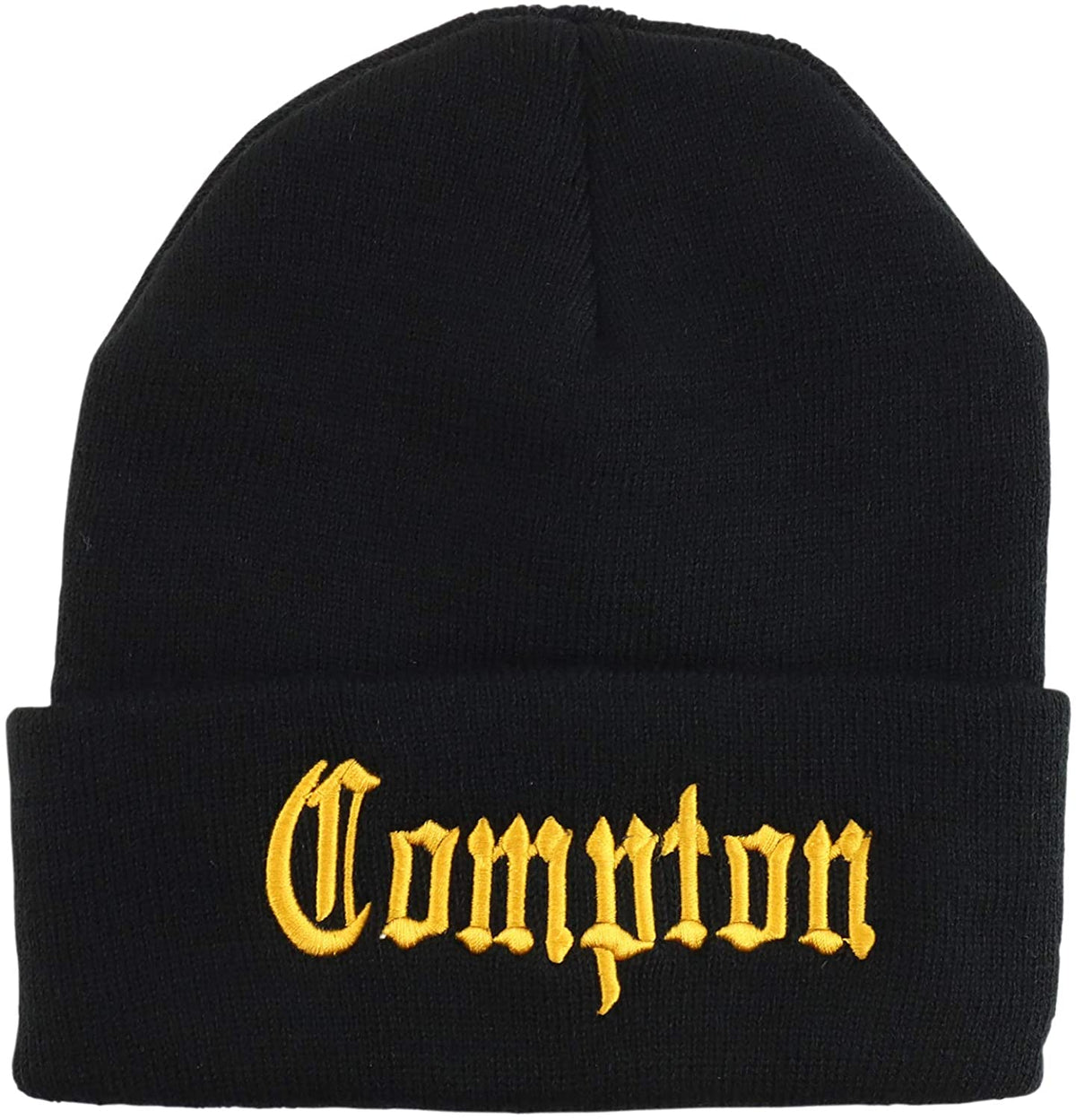 Armycrew Old English Font City Names Embroidered Cuff Long Beanie Hat