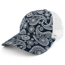 Paisley Bandana Printed Trucker Mesh Back Adjustable Baseball Cap