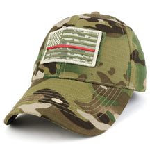 Armycrew USA ACU Thin Red Flag Tactical Patch Cotton Adjustable Baseball Cap