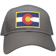 Colorado Western State Flag Embroidered Iron on Patch Adjustable Mesh Trucker Cap