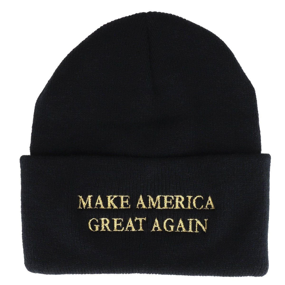 Armycrew Made in USA, Donald Trump Make America Great Again Embroidered Cuff Folded Beanie