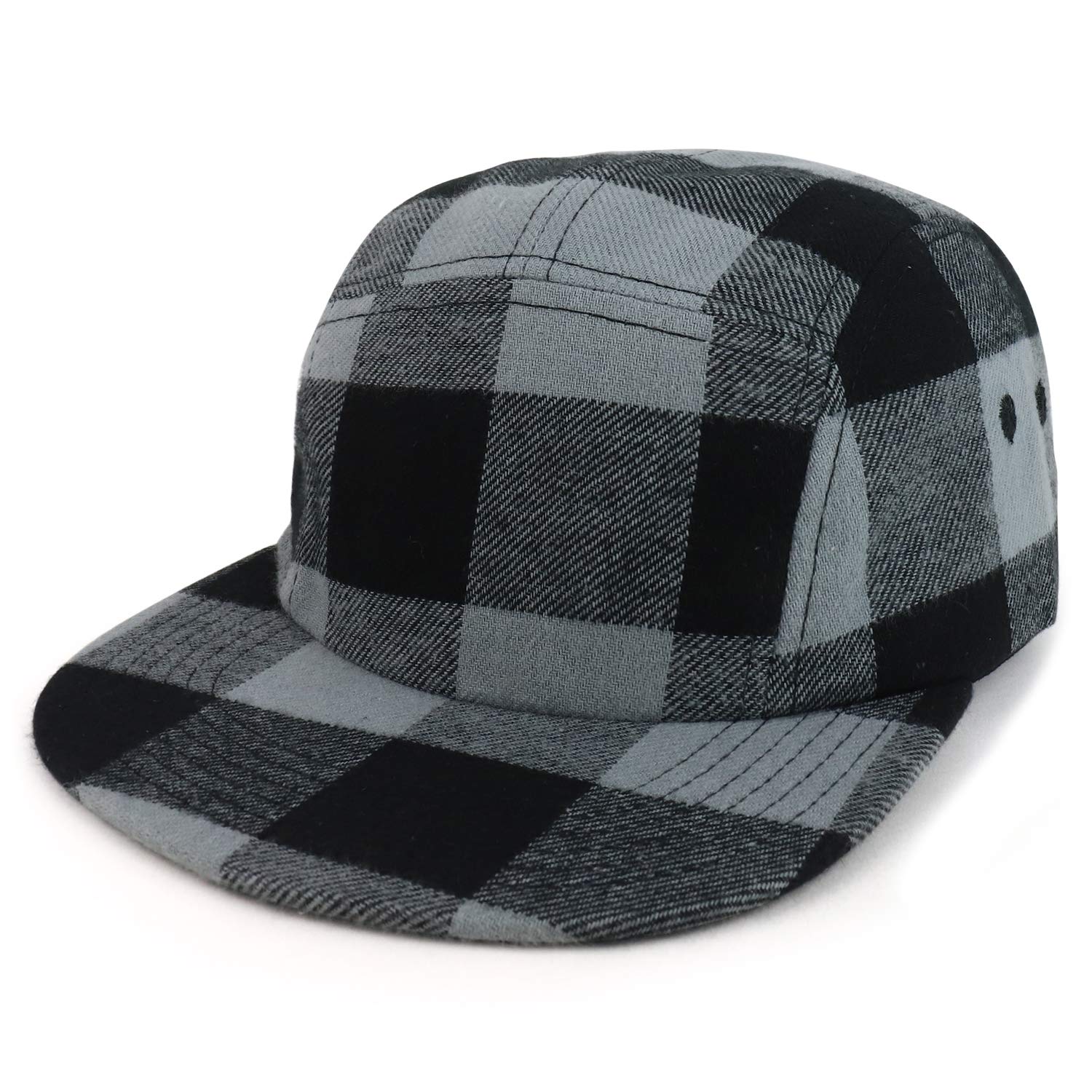 Armycrew Plaid Checkered 5 Panel Cotton Racer Cap