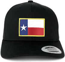 Armycrew Flexfit Texas State Flag Embroidered Iron on Patch Snapback Mesh Trucker Cap