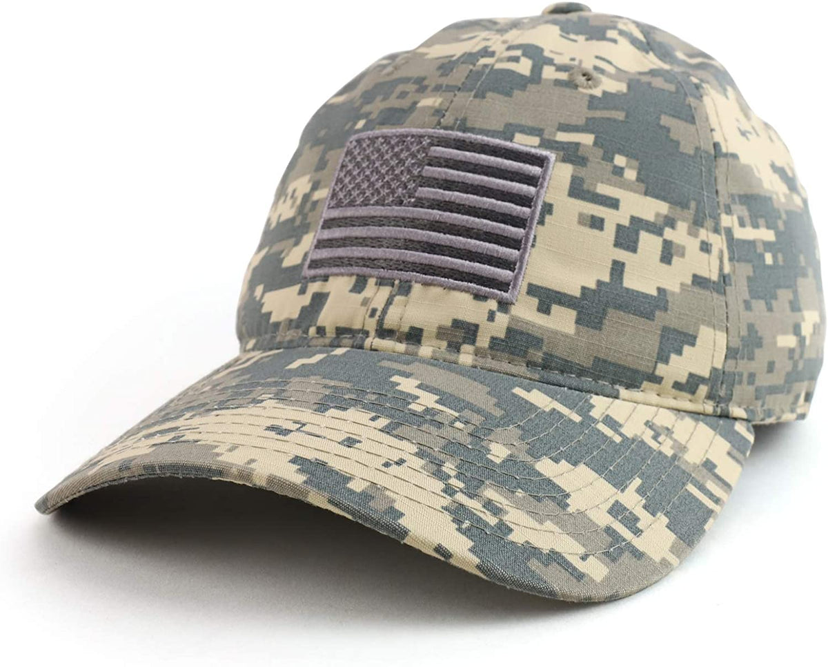 Armycrew USA Flag Embroidered Tear Resistant Ripstop Cap