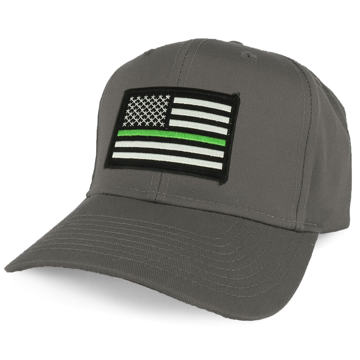 Armycrew XXL Oversize Thin USA Flag Ba Solid Line Green Patch American