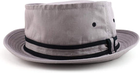 Armycrew Cotton Twill Fisherman Roll Up Bucket Hat with Stripe Band