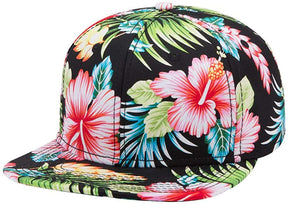 Armycrew Hawaiian Tropical Floral Snapback Flat Pattern Ca Square Bill