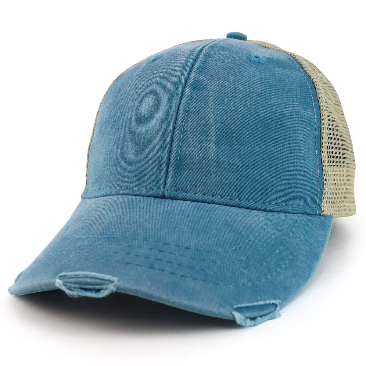 Armycrew Distressed and Torn Pigment Dyed Mesh Back Cap