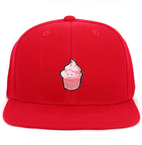 Armycrew Youth Kid Size Cupcake Patch Flat Bill Snapback Baseball Cap