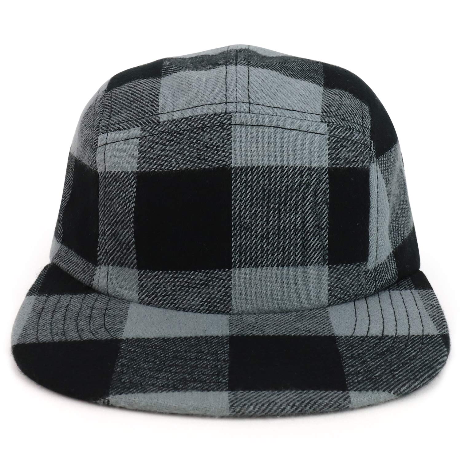 Armycrew Plaid Checkered 5 Panel Cotton Racer Cap