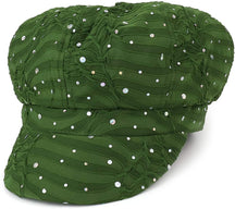 Armycrew Elastic Band Sparkle Sequin Glitter Newsboy Cap