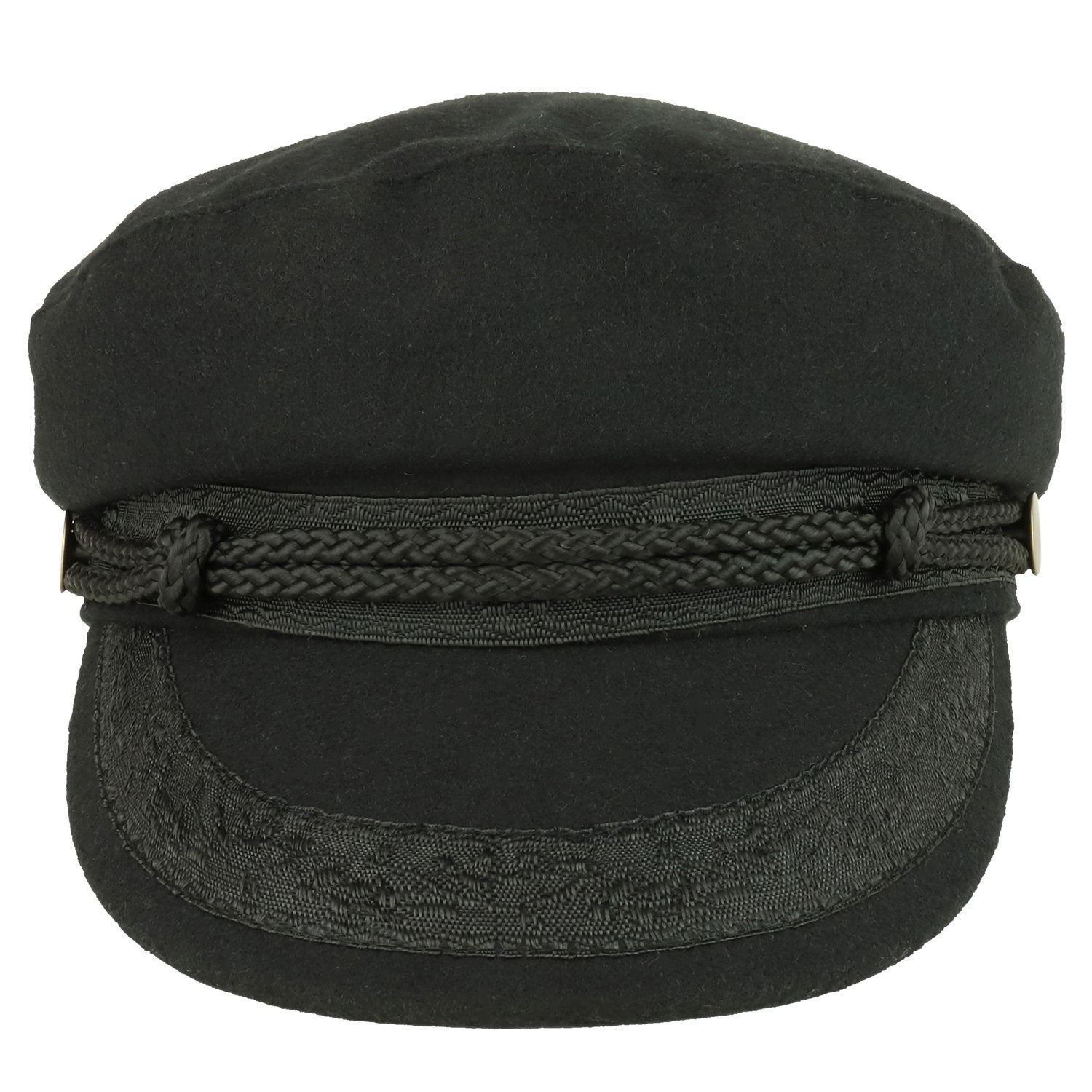 Armycrew Wool Greek Style Newsboy Fisherman Hat with Rope Band