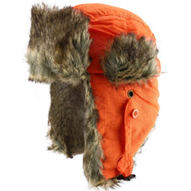 Aviator Faux Fur Lined Trooper Hat with Adjustable Earflaps