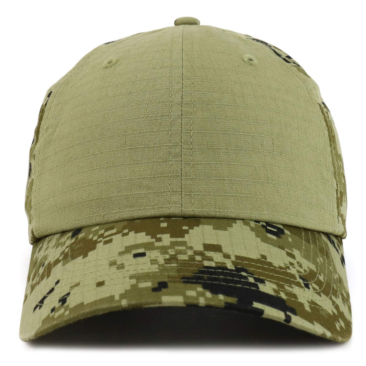 Armycrew Two Tone Digital Camouflage Unstructured Ripstop Cap - Green