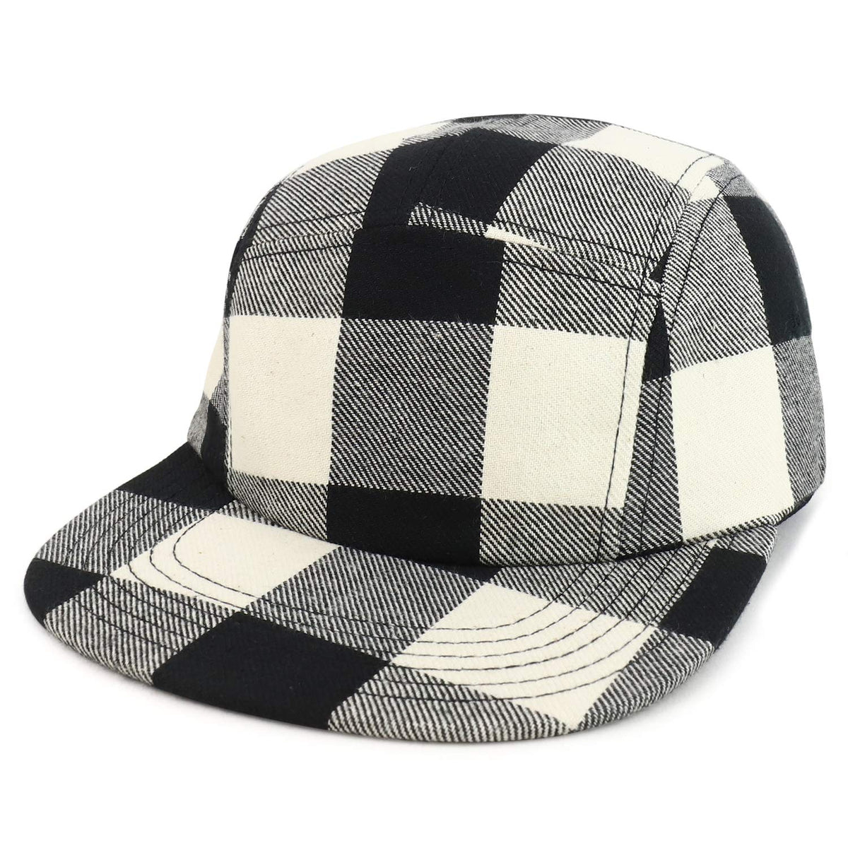 Armycrew Plaid Checkered 5 Panel Cotton Racer Cap