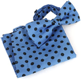 Armycrew Men's Polka Dot Woven Big Tall Pre-tied Bow Tie and Matching Handkerchief Set