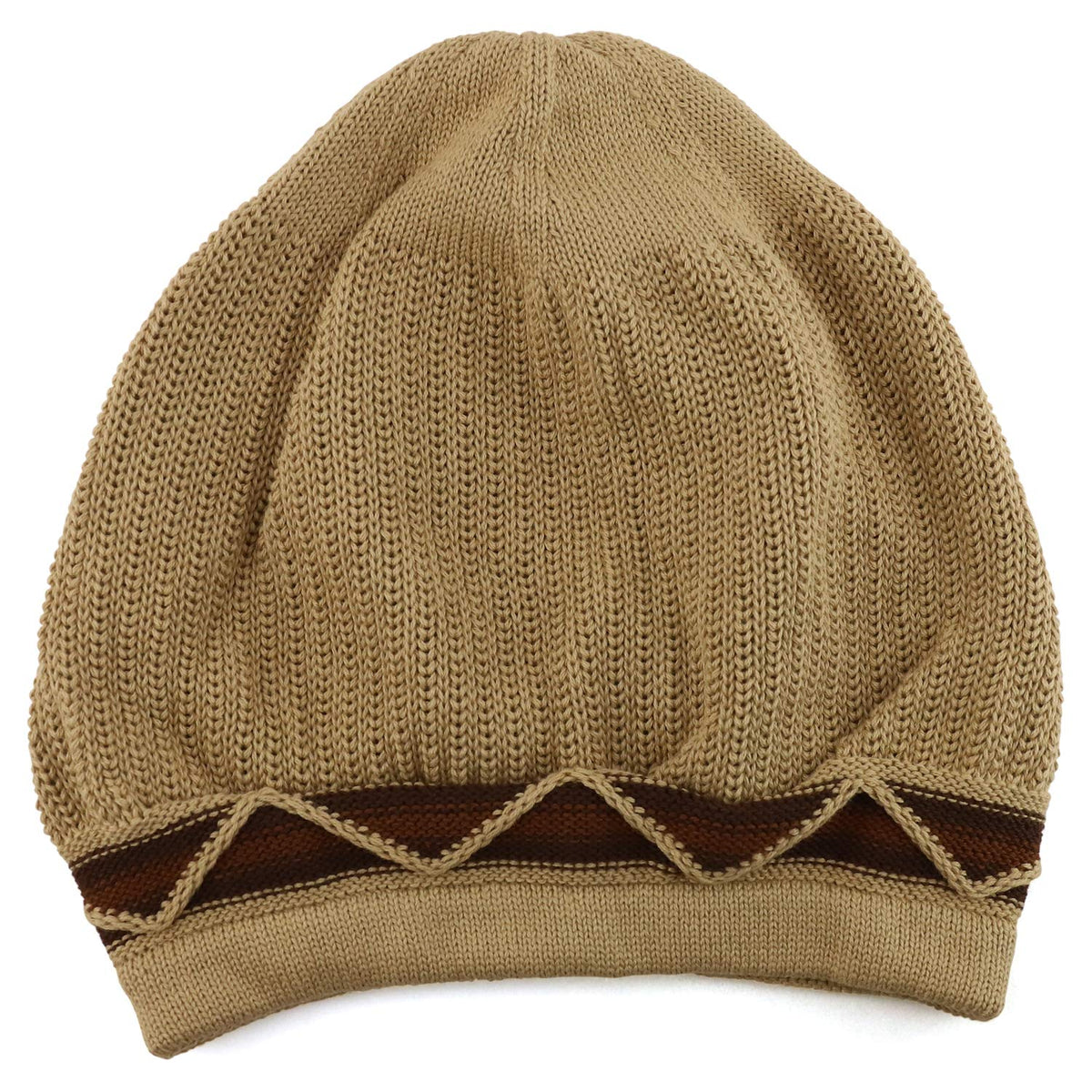 Armycrew Dreadlock 100% Cotton Slouchy Long Rasta Knit Beanie - Khaki Brown