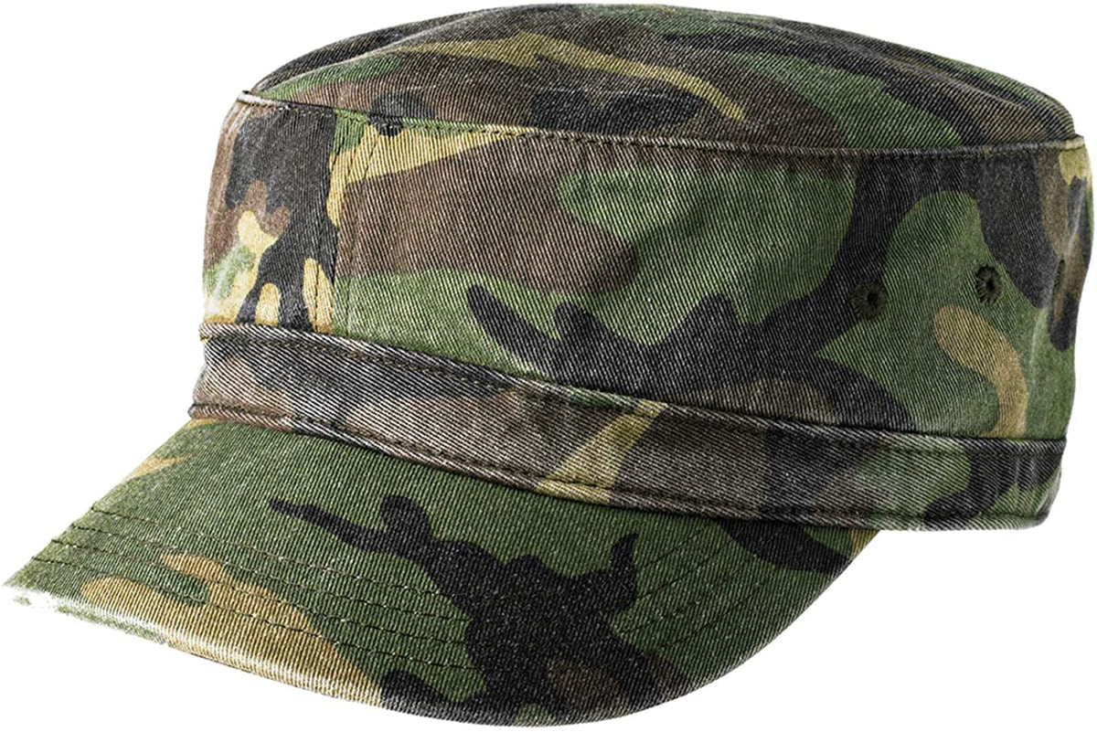 Armycrew Vintage Distressed Frayed Cotton Twill Army Style Military Hat