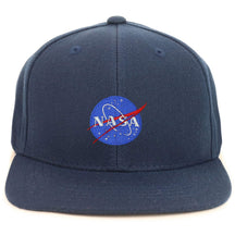 Armycrew Youth Kid Size Small NASA Insignia Patch Flat Bill Snapback Baseball Cap