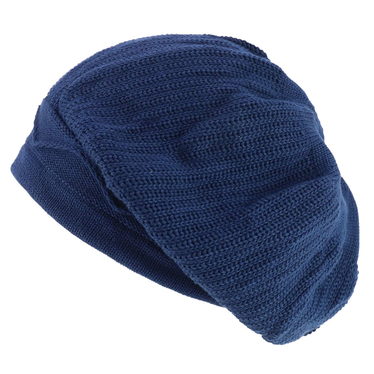 Armycrew Dreadlock 100% Cotton Slouchy Long Rasta Knit Beanie - Navy