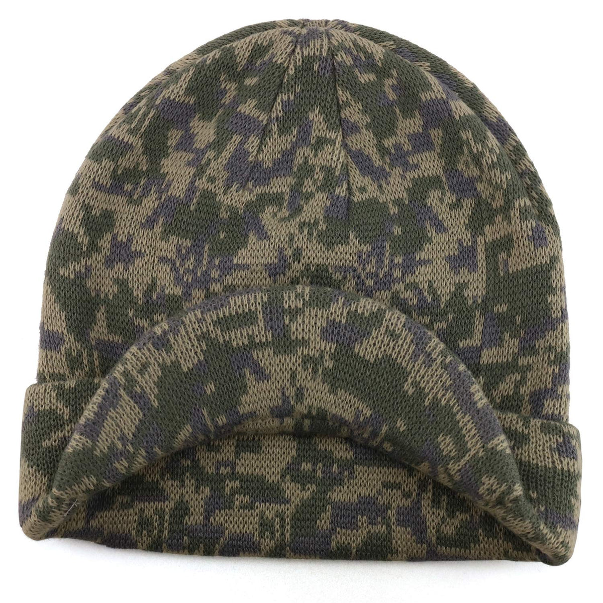 Armycrew Camouflage Knit Beanie Hat with Visor - UDG